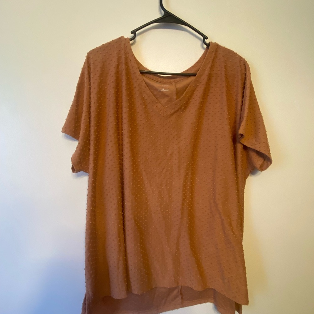 Maurices Women's V-Neck Textured Top - Brown